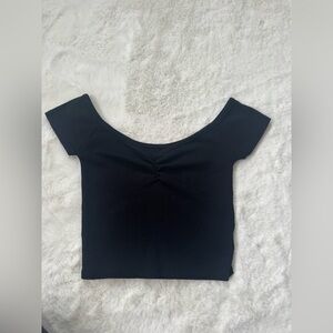 American Eagle Outfitters Black Crop Top